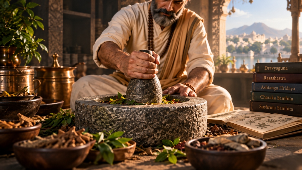 Ancient scriptures and mortar
